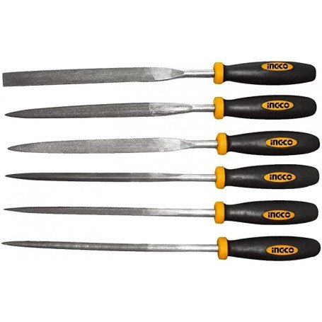 Set de 6 limes acier 140mm - INGCO
