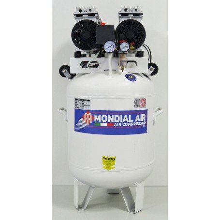 COMPRESSEUR SILENCIEUX VERTICAL 50L 2X0.75HP - MONDIAL AIR