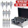 boîte de 10 scies cloches en métal dur TCT , de 16 mm à 55 mm