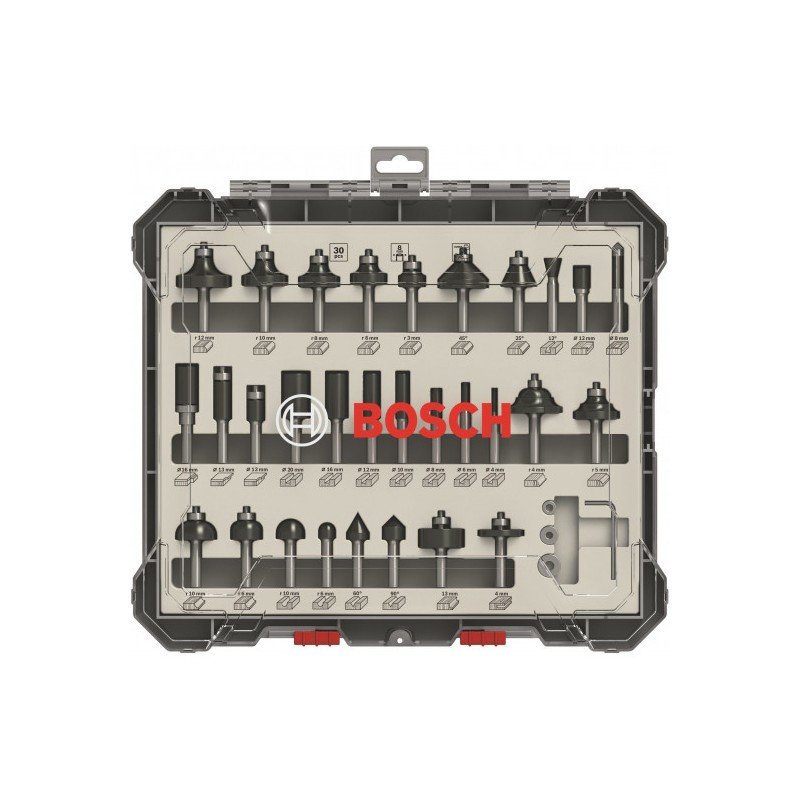Coffret 15 Fraises Defonceuse 6mm Carbure Tungstène Professionnel Boîte Incluse