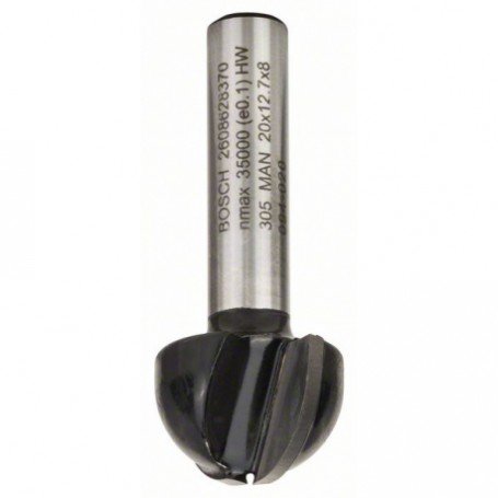 Fraises à canneler, deux taillants, carbure Ø queue 8.0mm - Rayon (R1) 10.0mm