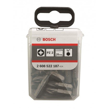25 Embout de vissage court et long cruciforme Phillips, qualité extra dure PH2 Longueur 25mm BOSCH