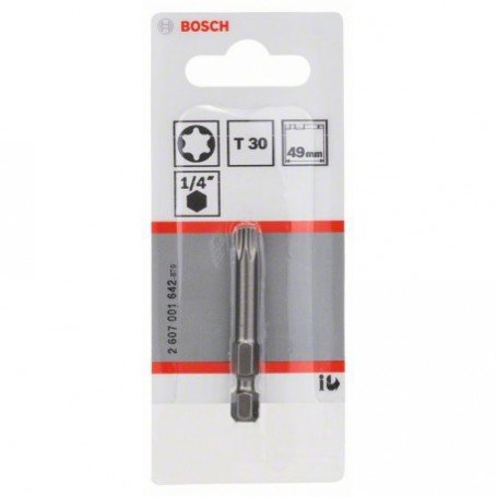 Embout de vissage court et long pour vis Torx qualité extra dure T30 Longueur 49mm BOSCH