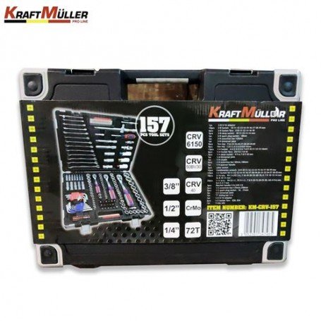 Ensemble DOUILLES , CLIQUETS ET outils de 157 pièces KRAFTMULLER
