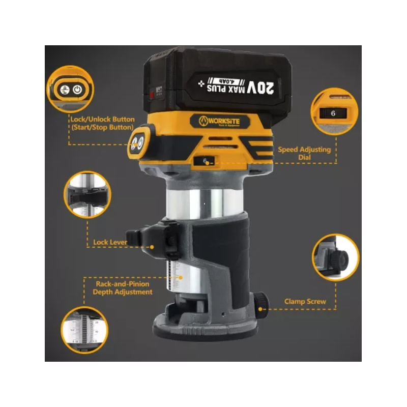 Affleureuse Défonceuse Trimmer Router Fraiseuse Électrique - 800W