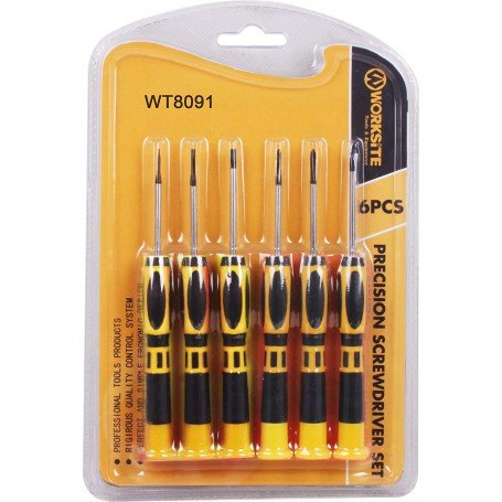 Ensemble de tournevis de précision (6 pièces) WORKSITE