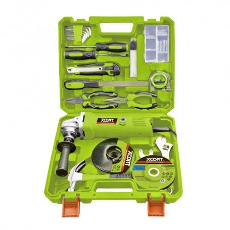 COFFRET MEULEUSE D'ANGLE 750W + OUTILS XCORT