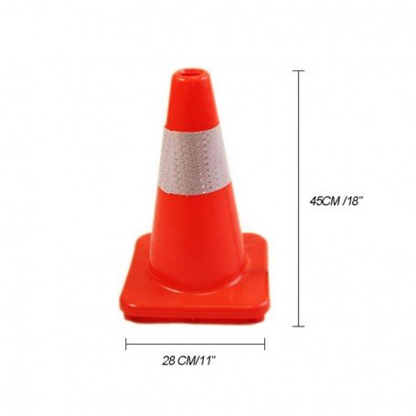 CONE DE SIGNALISATION EN PVC 45cm