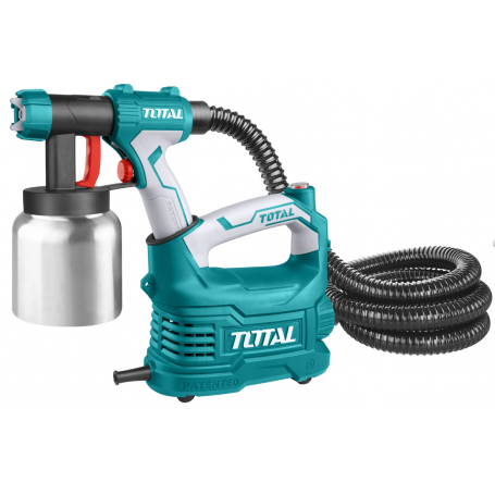 PISTOLET peinture TOTAL HVLP 0,8 L 500 W reservoir ALUMINIUM