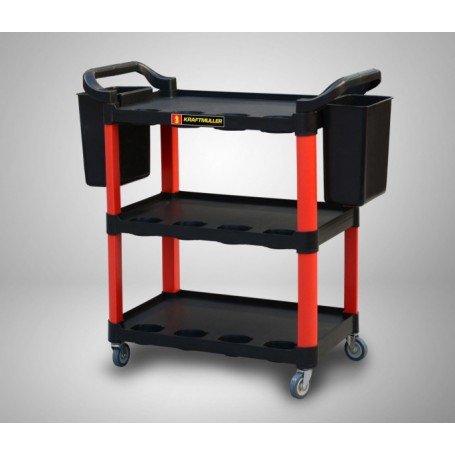 Chariot d'atelier à outils avec 2 seaux suspendus kraftmuller