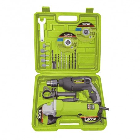 KIT PERCEUSE 13mm - 710w + MEULEUSE 115mm - 750w