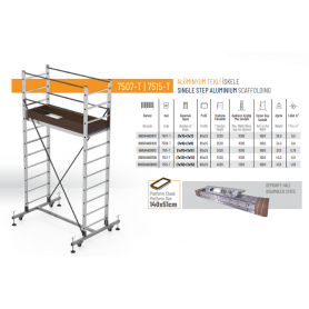 Echafaudage HT 5 mètres  140x51cm