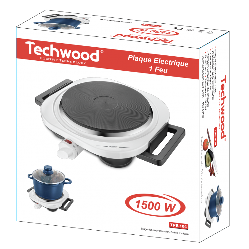 Plaque électrique 1 feu Techwood